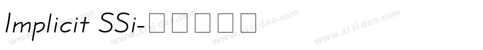 Implicit SSi字体转换